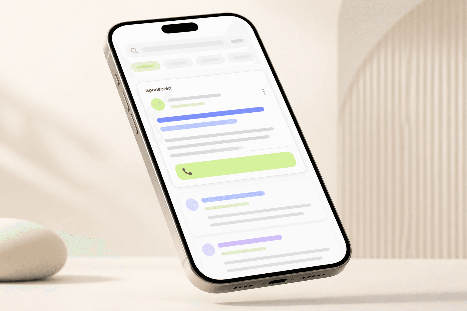 Paid search ad experience on mobile